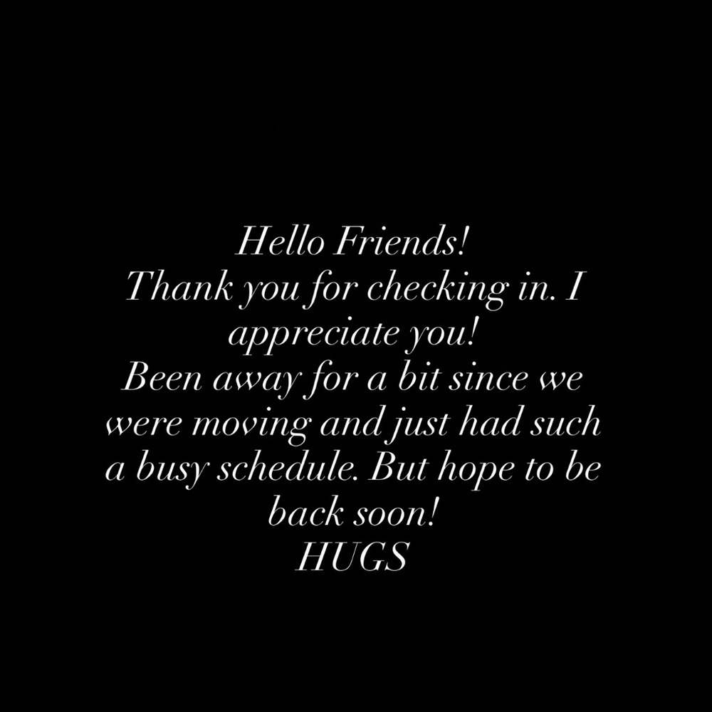 Will be back soon!